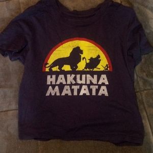 Small Navy Blue Hakuna Matata crop top